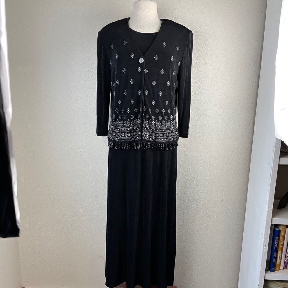 Nina Piccalino Two-Piece Dress Jacket and Gown EUC